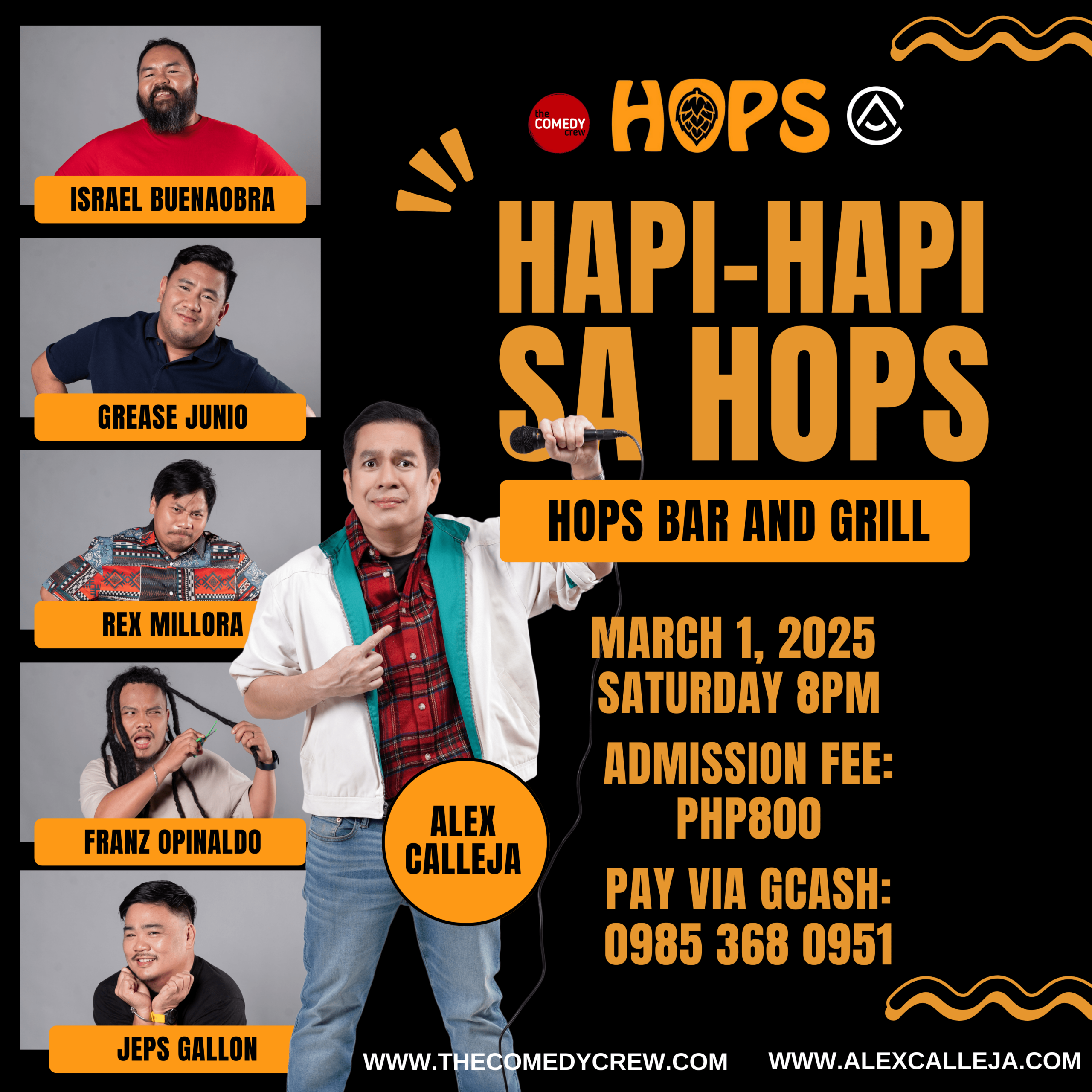 standup comedy hops bar march