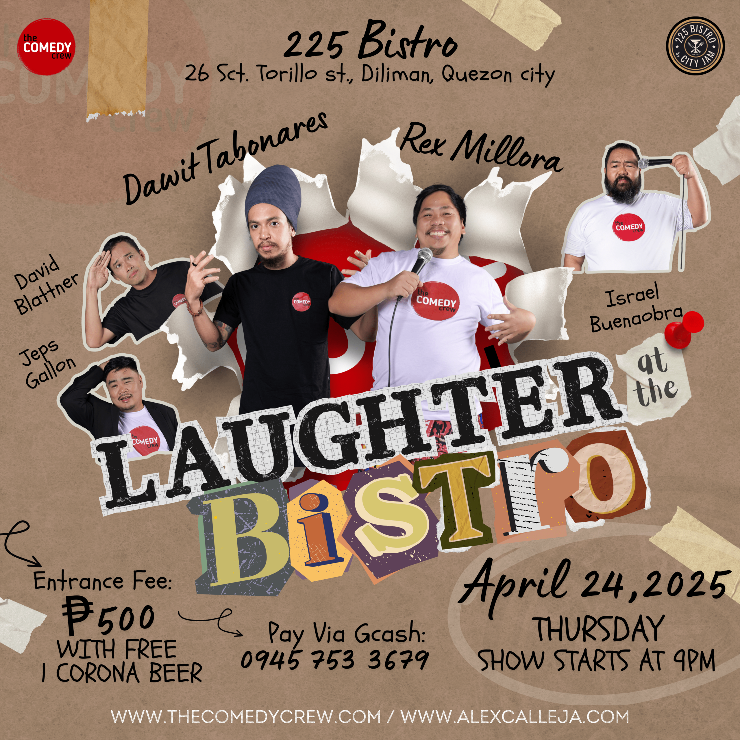 standup comedy at the bistro april