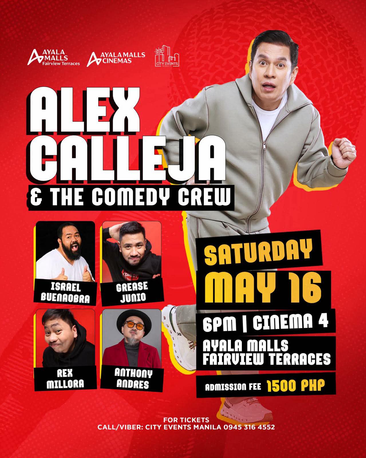 alex calleja standup comedy show fairview terraces