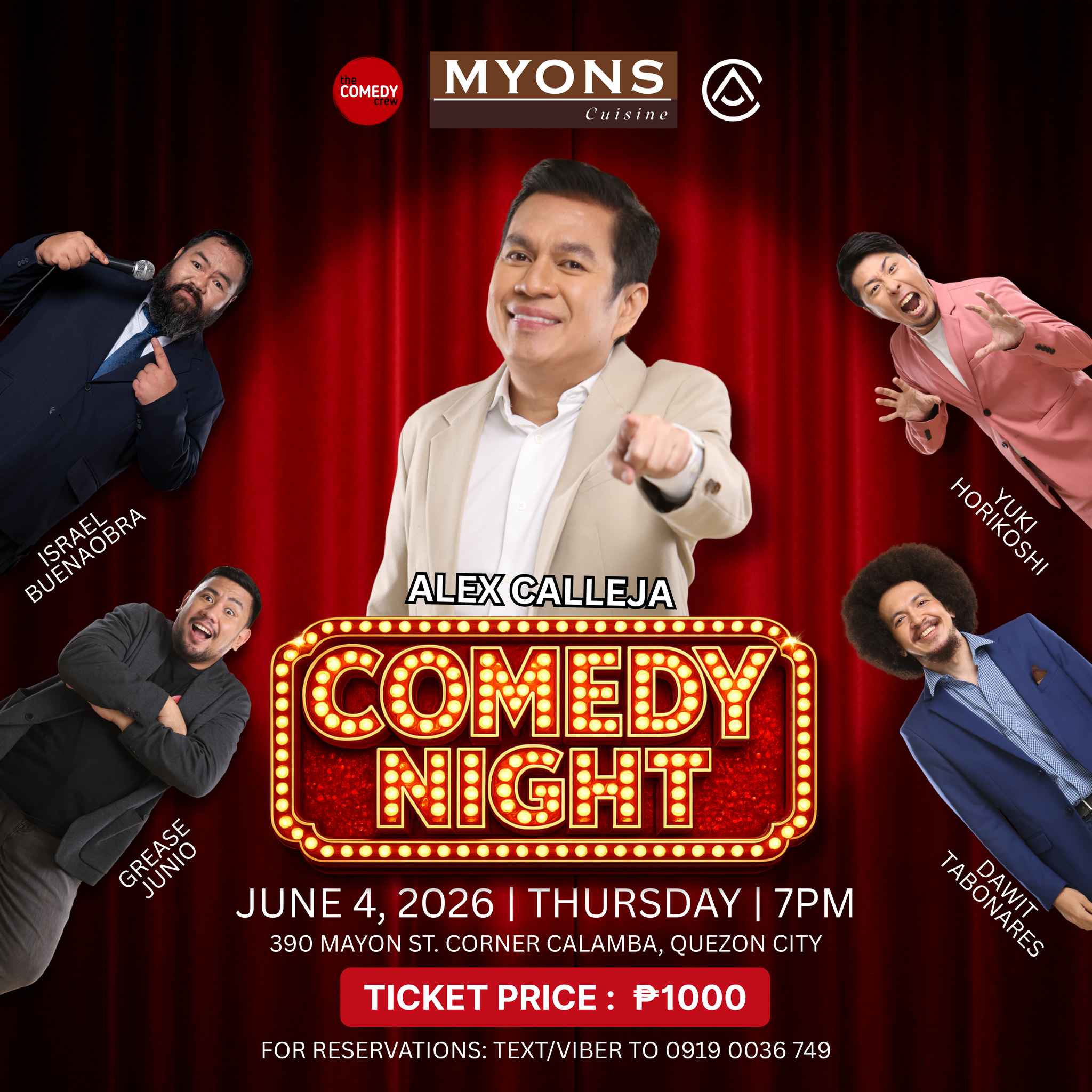 alex calleja standup comedy myons june