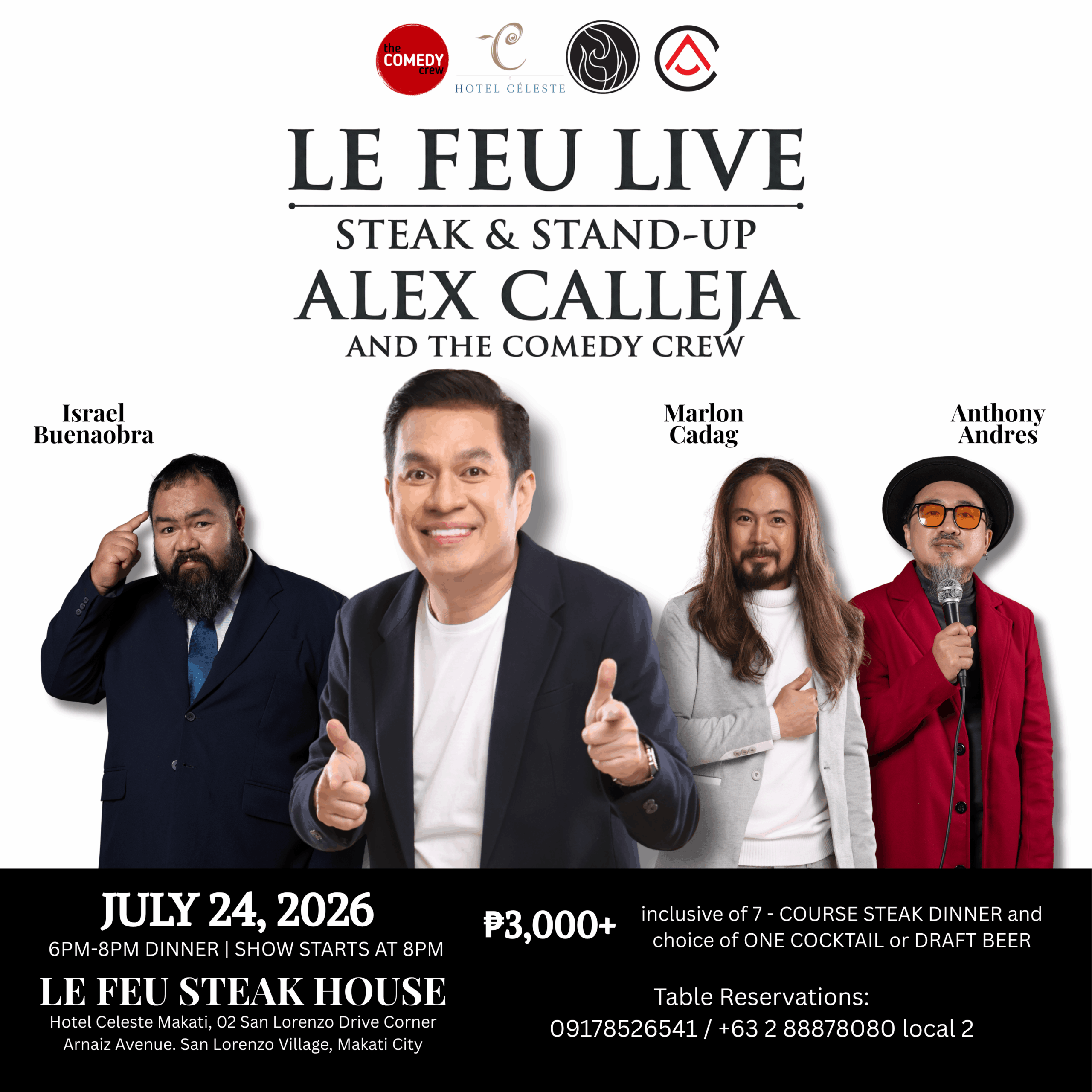 LE FEU july standup comedy show