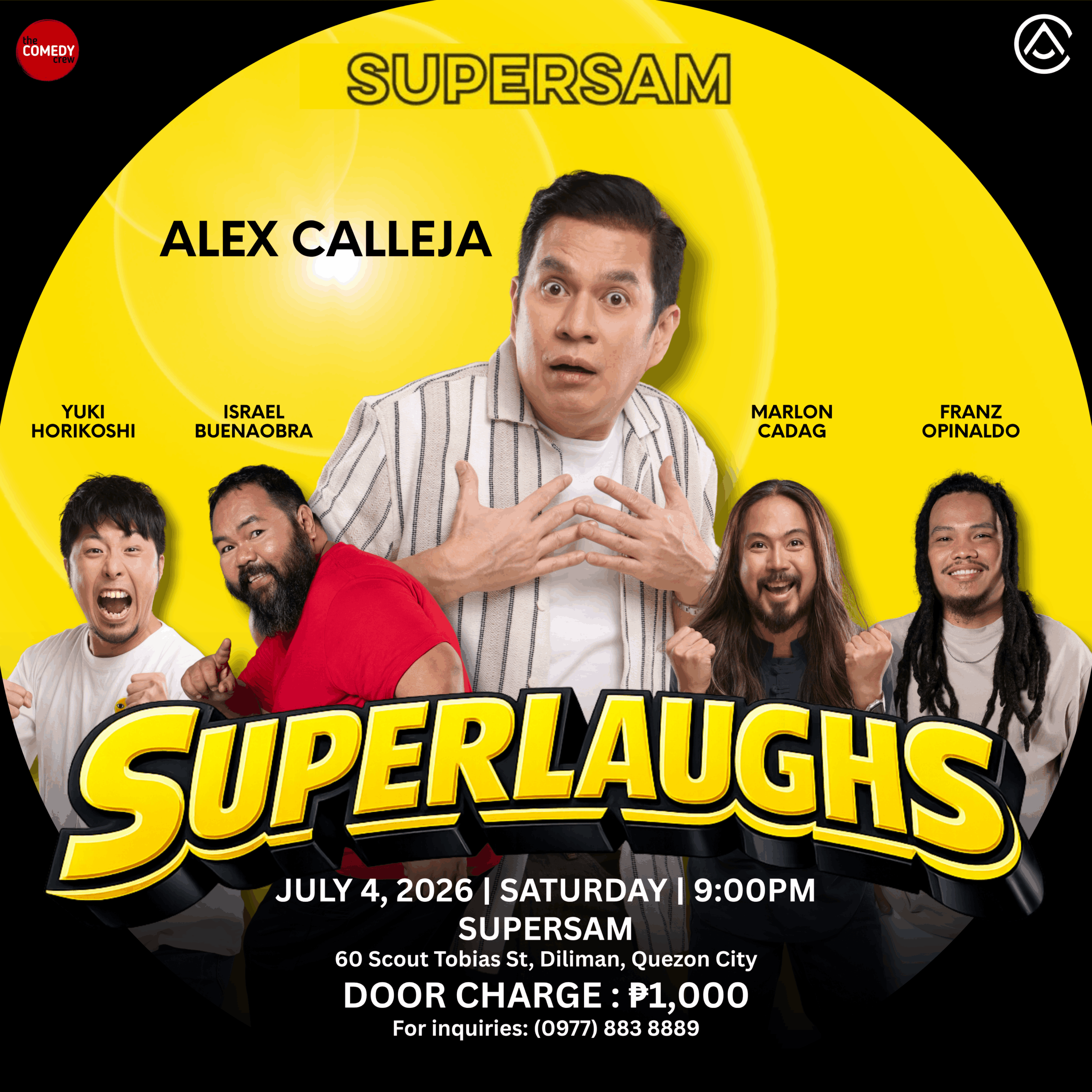 SUPERSAM july standup comedy show