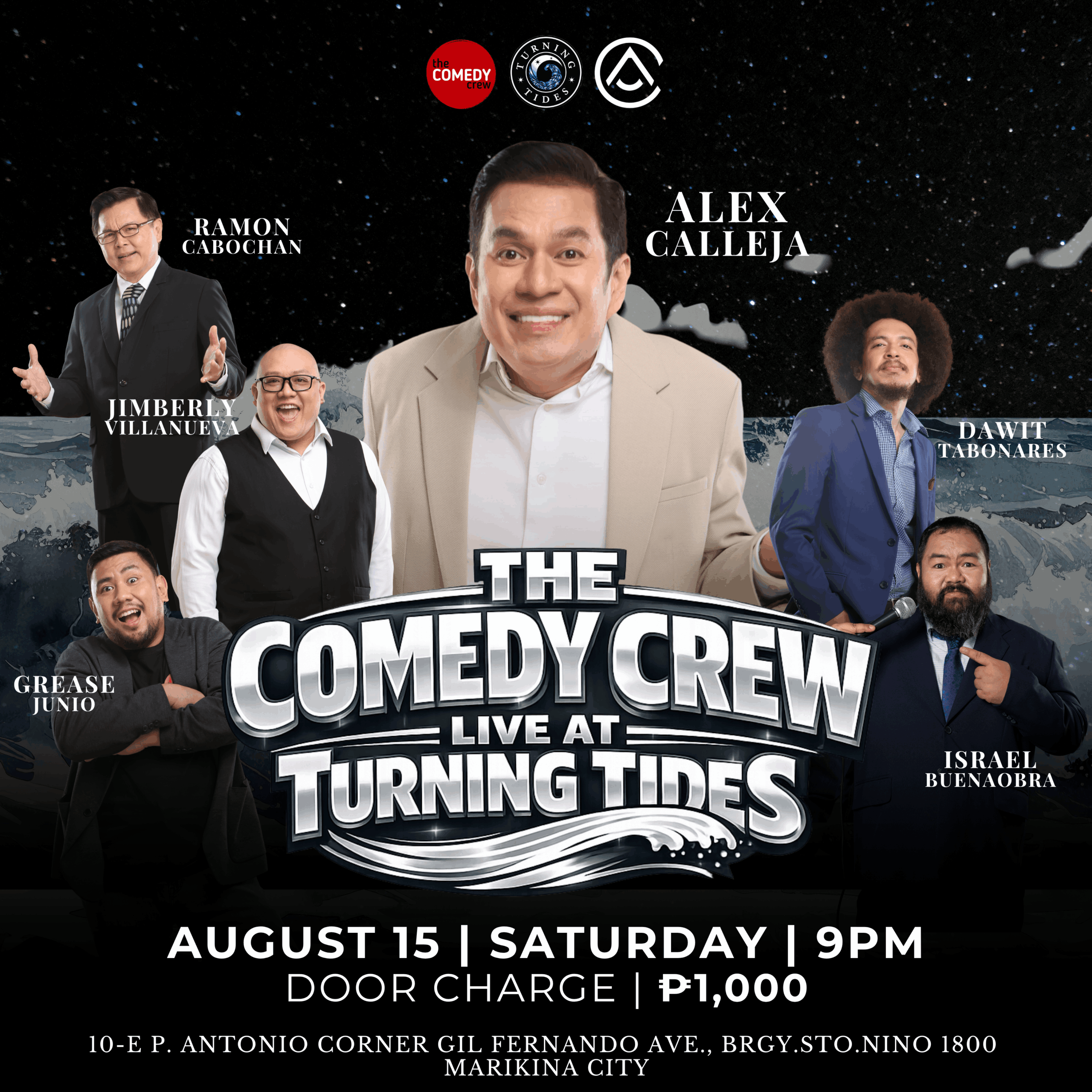 comedy show turning tides august
