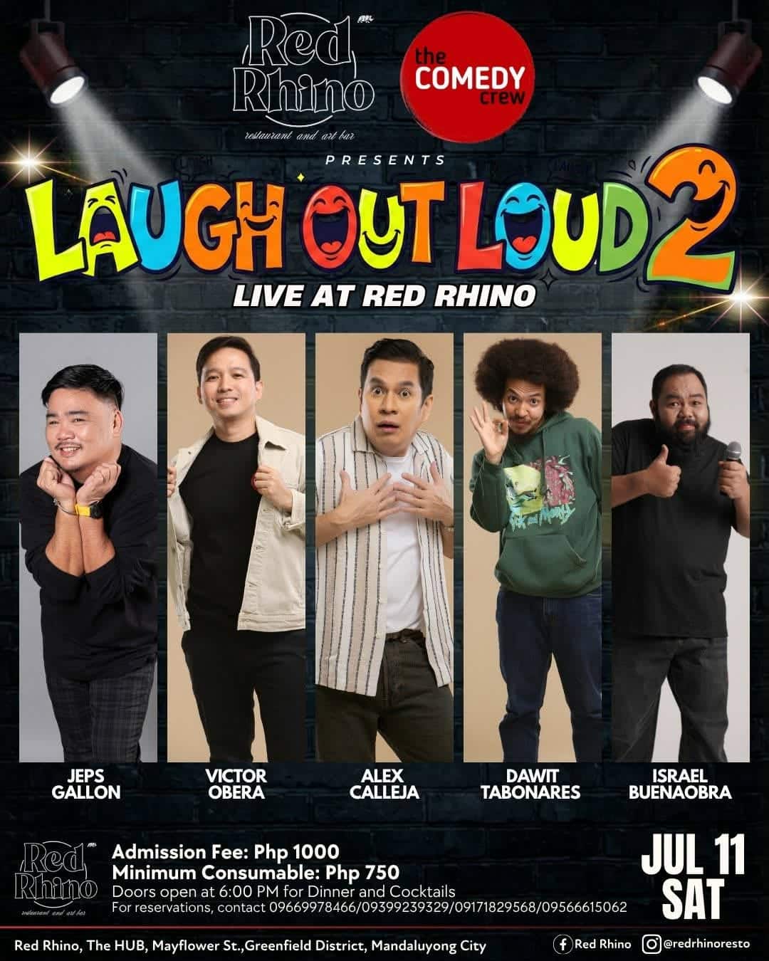 standup comedy show red rhino july