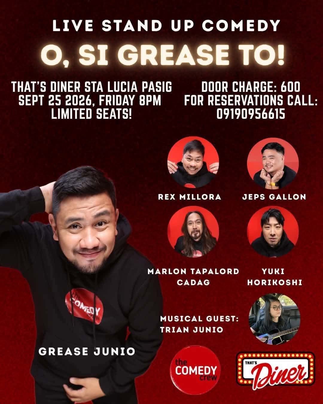 standup comedy grease junio